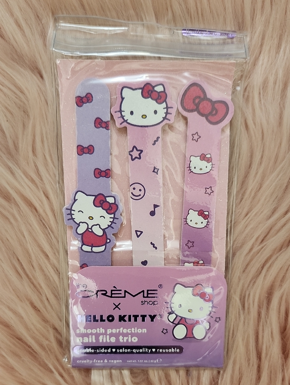 Brand New The Creme Shop Hello Kitty Nail Files Trio-3CT